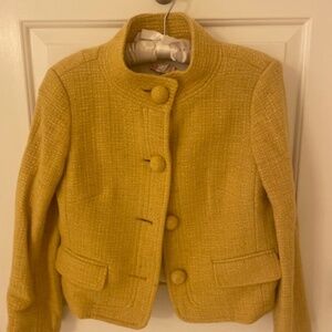 J Crew Yellow/Mustard Wool Blazer Jacket